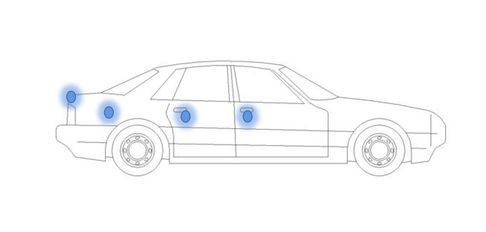 Axial rollo damper for car exterior