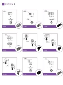 gas spring end fitting
