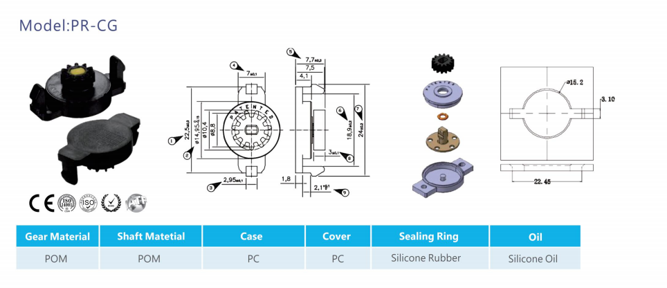 Toybox damper gear