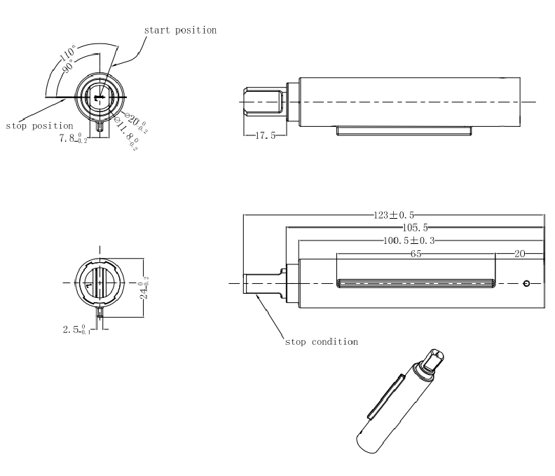 Cooking range damper small angle