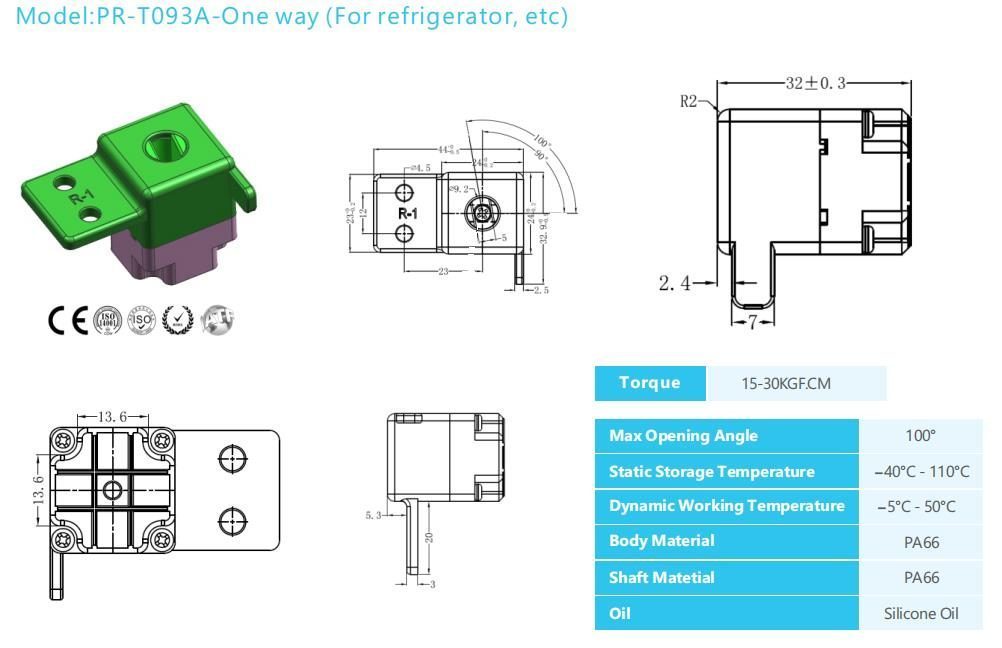 Damper for refrigerator