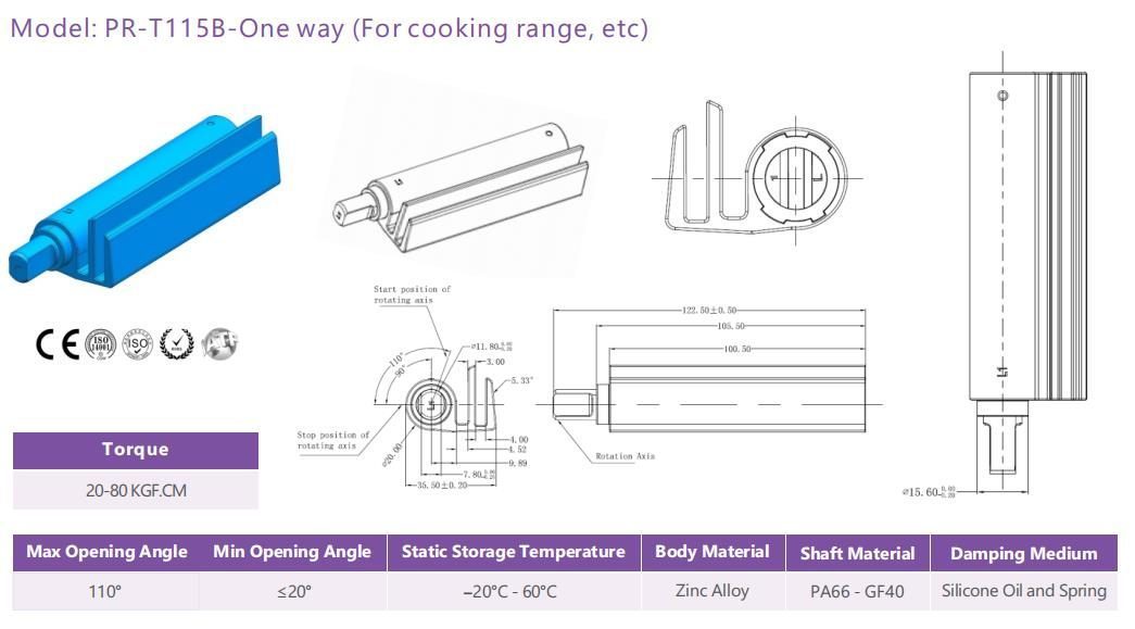 High torque rotary damper