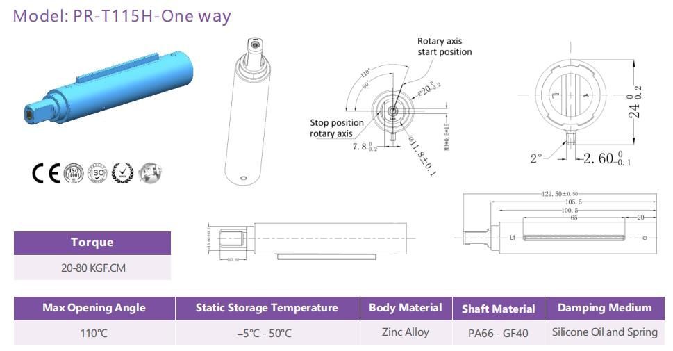 High torque rotary damper