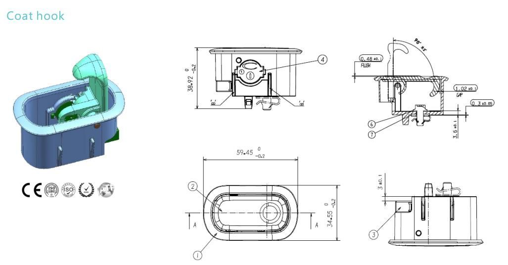 Automobile Coat hook