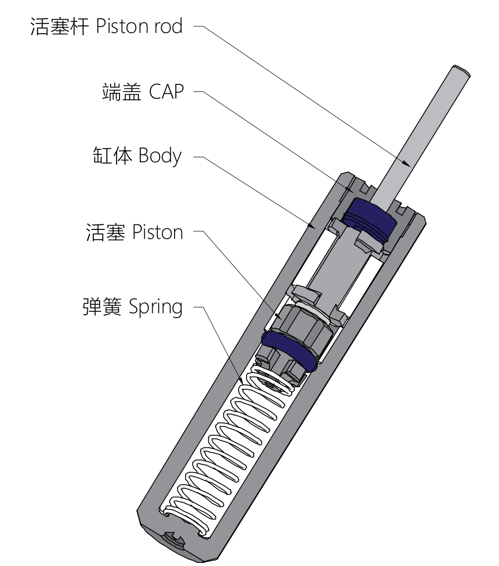 linear damper illustration