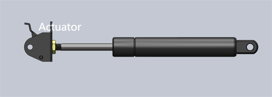 Actuators for locking gas spring.