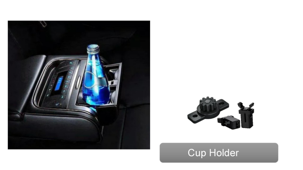 Cup holder- Soft open with gear damper