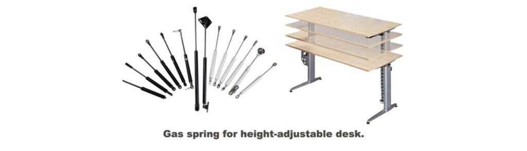Gas spring for height-adjustable desk