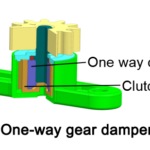 one-way gear damper structure