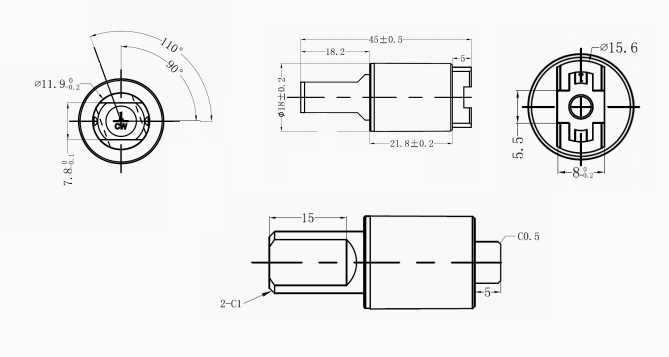 PR-T095C-One way（Φ18mm)